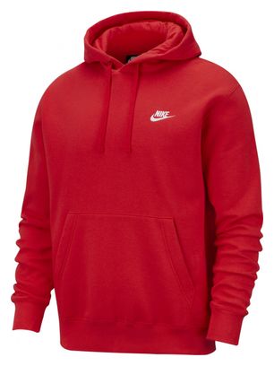 Felpa con cappuccio Nike Sportswear Club Rosso / Bianco /