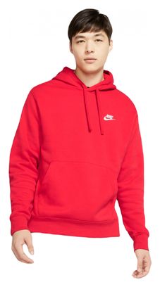 Felpa con cappuccio Nike Sportswear Club Rosso / Bianco /