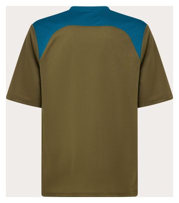 Oakley Free Ride Korte Mouw Jersey Groen/Blauw