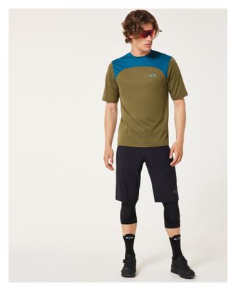 Oakley Free Ride Korte Mouw Jersey Groen/Blauw