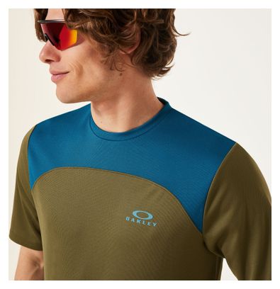 Oakley Free Ride Korte Mouw Jersey Groen/Blauw