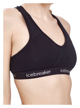 Sujetador deportivo Icebreaker Sprite negro