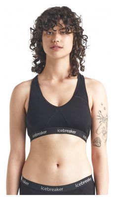 Sujetador deportivo Icebreaker Sprite negro