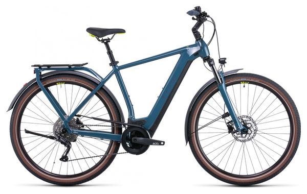 Cube Kathmandu Hybrid One 500 Electric City Bike Shimano Deore 10S 500 Wh 700 mm Teal Blue 2022