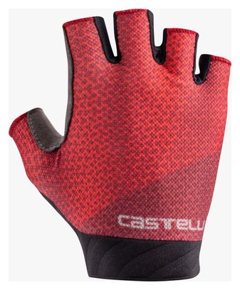 Guantes cortos Castelli Roubaix Gel 2 para mujer Rojo