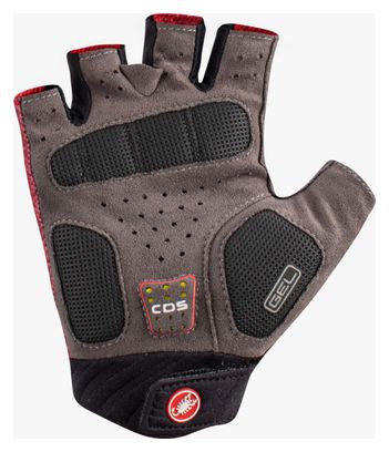 Guantes cortos Castelli Roubaix Gel 2 para mujer Rojo