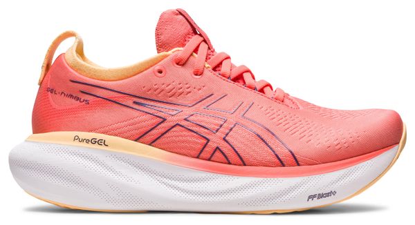 Chaussures de Running Asics Gel Nimbus 25 Corail Femme