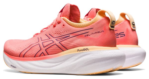 Chaussures de Running Asics Gel Nimbus 25 Corail Femme