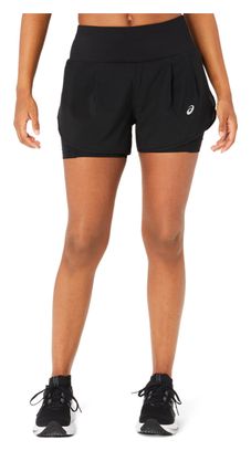 <strong>Asics Road Pantalones cortos 2 en 1 para mujer 3,5 en</strong> negro