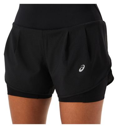 Short 2-en-1 Femme Asics Road 3.5in Noir