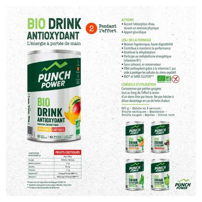 Boisson Biodrink Punch Power antioxydant fruits exotiques – 500g
