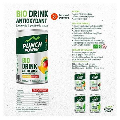 Punch Power Biodrink Antioxydant - Fruits Exotiques - 500g