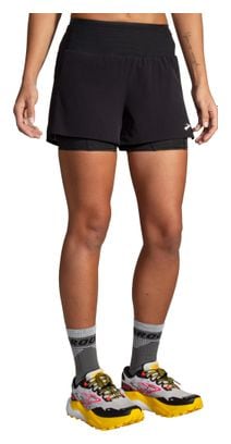 Short 2-en-1 Brooks High Point 2.0 3inch Noir Femme