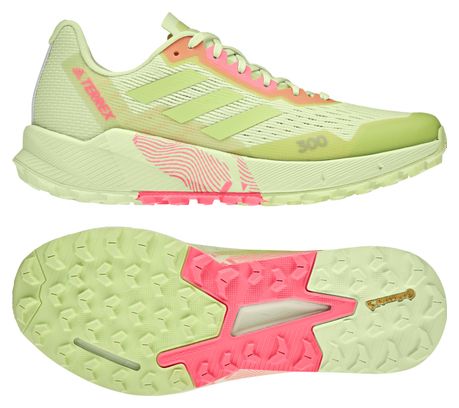 Scarpe da trail running Adidas Terrex Agravic Flow 2 da donna gialle rosse