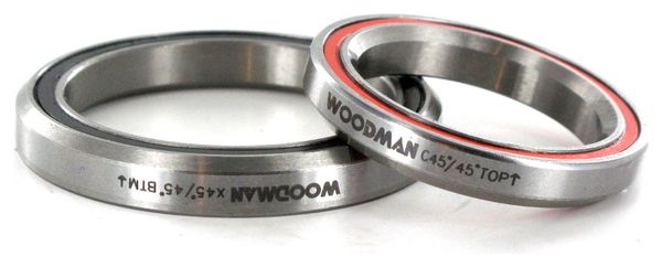 WOODMAN Headset 1&#39;&#39;1 / 8-1.5 &#39;&#39; Inset Tapered 45x45 &#39;&#39; Campy &#39;&#39; Typ