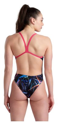 Maillot de Bain 1 Pièce Arena Allover Challenge Back Bleu Rose