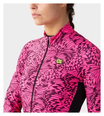 Maglia donna Alé Butterfly manica lunga Rosa fluo