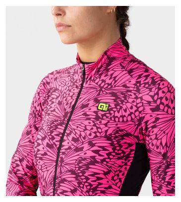 Maillot de manga larga Alé Butterfly para mujer Rosa fluorescente
