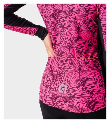 Maillot de manga larga Alé Butterfly para mujer Rosa fluorescente