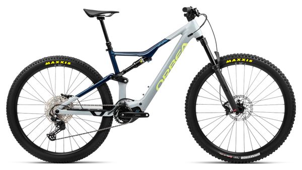 Orbea Rise H30 MTB eléctrica de suspensión total Shimano Deore 12S 540 Wh 29'' Iceberg Gris Lunar Azul 2023