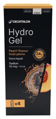 Energie-Gels Decathlon Nutrition Hydro Gel Pfirsich - 4x62g