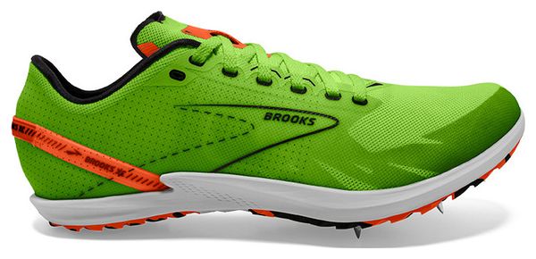 Brooks Draft XC Green Orange Unisex Track &amp; Field Shoes