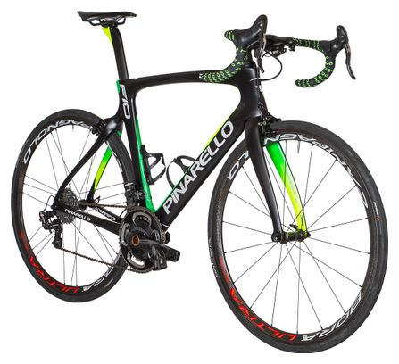 Producto renovado - Bicicleta de carretera Pinarello Dogma F10 Campagnolo Super Record EPS 11V - Negro Mate/Verde 2019