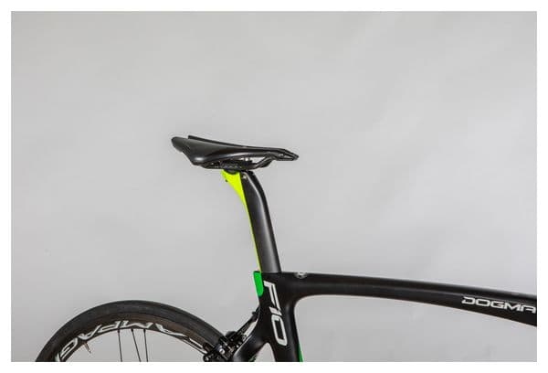 Producto renovado - Bicicleta de carretera Pinarello Dogma F10 Campagnolo Super Record EPS 11V - Negro Mate/Verde 2019