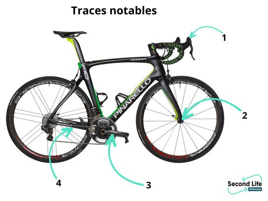Produit Reconditionné - Vélo de Route Pinarello Dogma F10 Campagnolo Super Record EPS 11V Noir Mat/Vert 2019