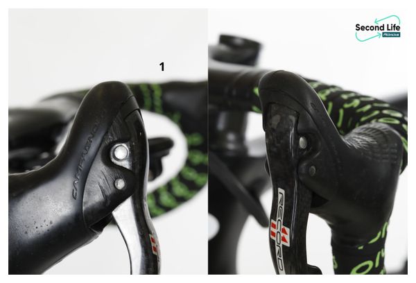 Produit Reconditionné - Vélo de Route Pinarello Dogma F10 Campagnolo Super Record EPS 11V Noir Mat/Vert 2019