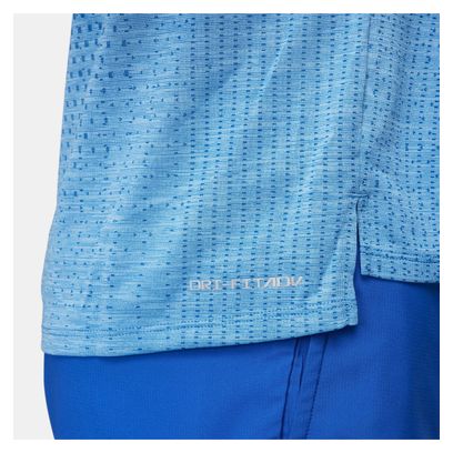 Men's Nike Dri-FIT ADV TechKnit Blue Short Sleeve Jersey