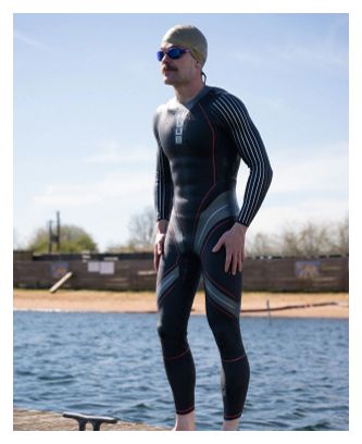 Huub Aegis XV 3:5 Men's Neoprene Wetsuit - Black/Gray/Red