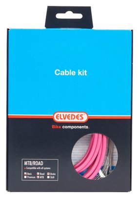 Complete Braking Kit / Cables and Housing / Basic Elvedes Pink