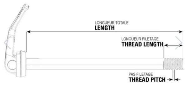 Axe Traversant Arrière XLC QR-H01 Pro 12 mm 150/183 mm Noir