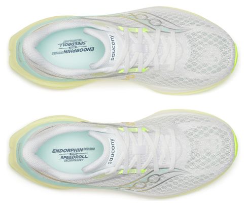 Zapatillas de running Saucony Endorphin Speed 5 Blanco/Amarillo Mujer