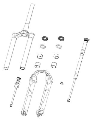 Cartouche d'Air Rockshox BoXXer 38mm