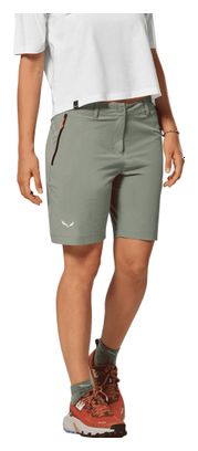 Pantaloncini Salewa Puez Talvena Durastretch verdi da donna