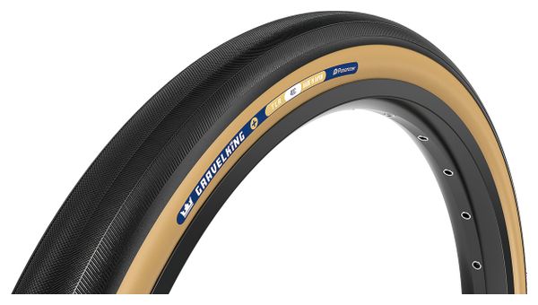 Panaracer GravelKing+ Gravel Tire 700 mm Tubeless Ready Folding ZSG Gravel Compound BeadLock TuffTex+ Black Beige Sidewall