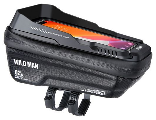 Bolsa de cuadro bici con porta móvil 1 L negra WILD MAN