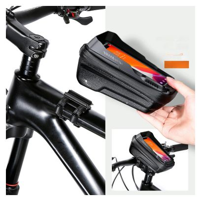 Bolsa de cuadro bici con porta móvil 1 L negra WILD MAN