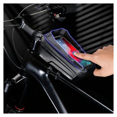 Bolsa de cuadro bici con porta móvil 1 L negra WILD MAN
