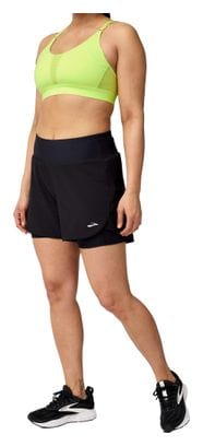 Short 2-en-1 Brooks Chaser 2.0 5in Noir Femme