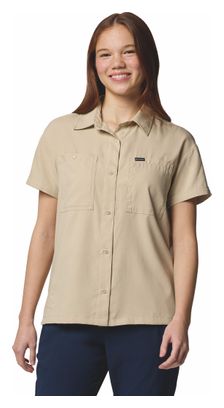 Chemise Manches Courtes Columbia Silver Ridge Utility Beige Femme