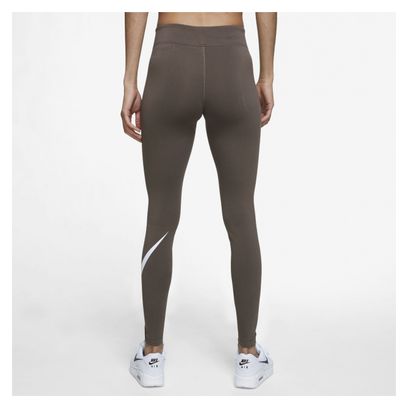 Nike Sportswear Essential - Leggings marrones / blancos Ironstone para mujer