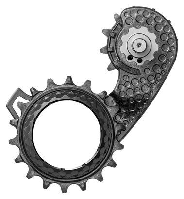 Massetto a gabbia cava AbsoluteBlack per Shimano Dura Ace 9250 12 S Nero