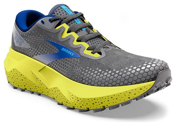 Zapatillas de trail Brooks Caldera 6 Gris Amarillo Azul para hombre