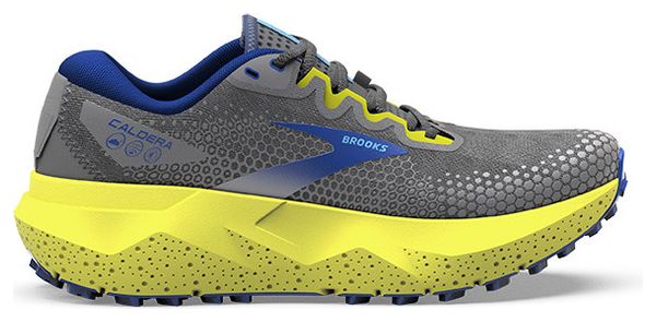 Brooks Caldera 6 Grey Yellow Blue Men's Trail Shoes