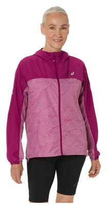 Asics Women's Fujitrail Packable Windbreaker Jacket Pink