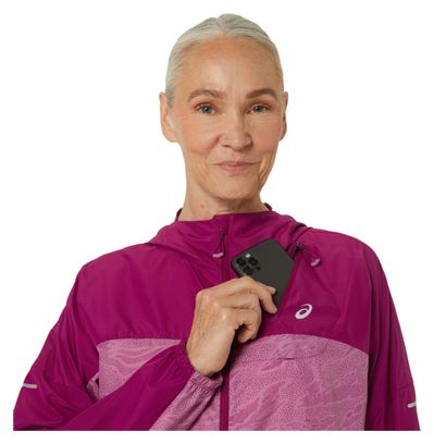 Asics Women's Fujitrail Packable Windbreaker Jacket Pink