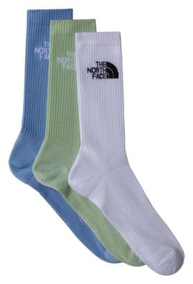 3 Paires de Chaussettes The North Face Multi Sport Blanc/Vert/Bleu